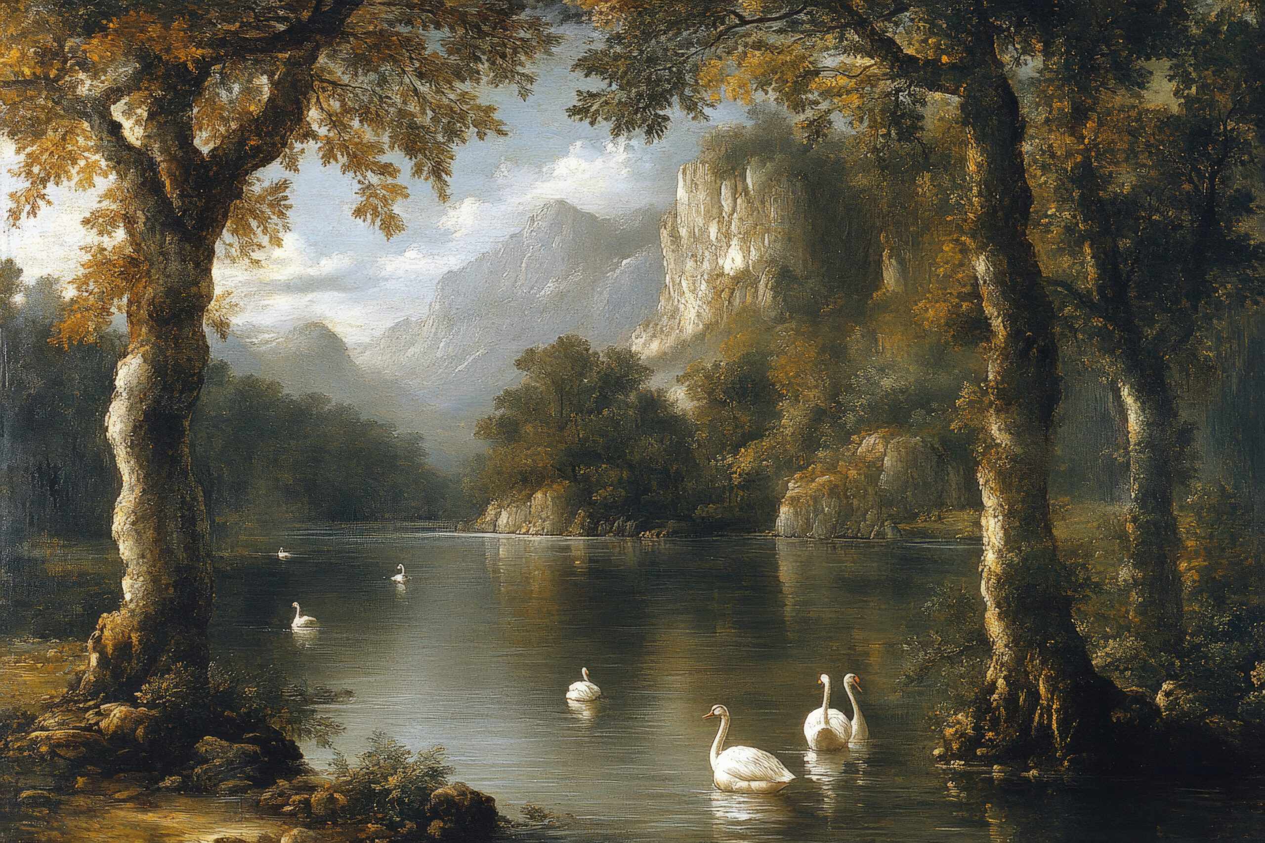 una pintura de leonardo da vinci de un rio en las rocallosas --ar 3:2 --stylize 1000 --v 6.1 Job ID: 938078ed-566f-4693-a704-a3500545c2d3